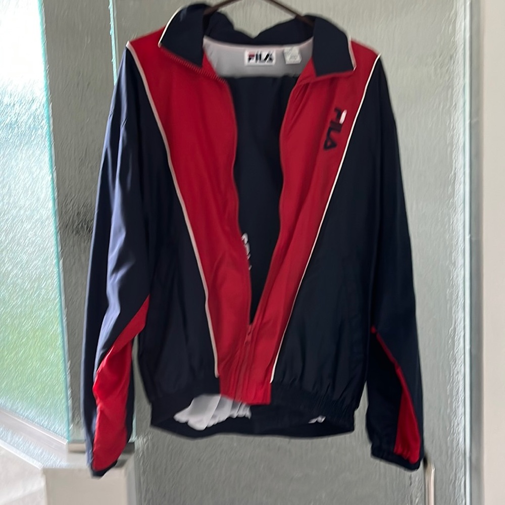 Fila Red and Blue Medium Warm up Jacket and Pants